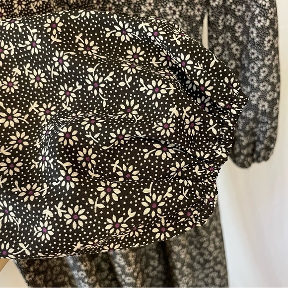 NWT Prettygarden Cottagecore Prairie Boho Floral Faux Wrap High Low Dress Size M - Picture 5 of 9